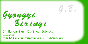 gyongyi birinyi business card