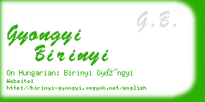 gyongyi birinyi business card